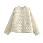 Veste en coton en forme de cœur, manteau décontracté, confortable et amincissant